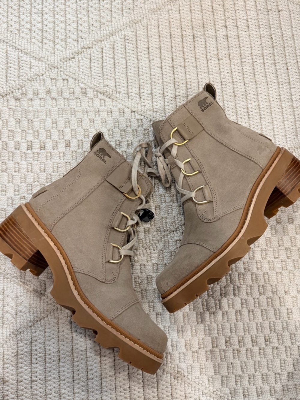 SOREL Women's Joan Now Lace Boots in Omega Taupe - Picture 5 of 8